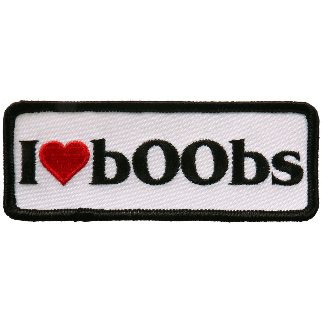 I HEART BOOBS PATCH - I LOVE BOOBS – The Biker Store